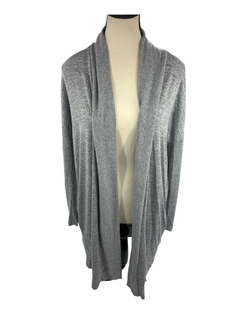 GAP Womens Gray Open Front Cardigan Sweater Medium Long Sleeve Soft Knit M